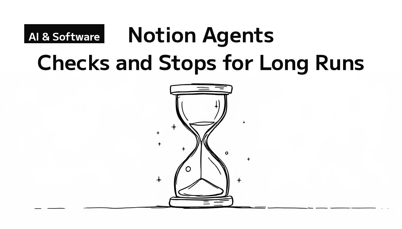 Monochrome line drawing of a small hourglass above a thin horizontal line